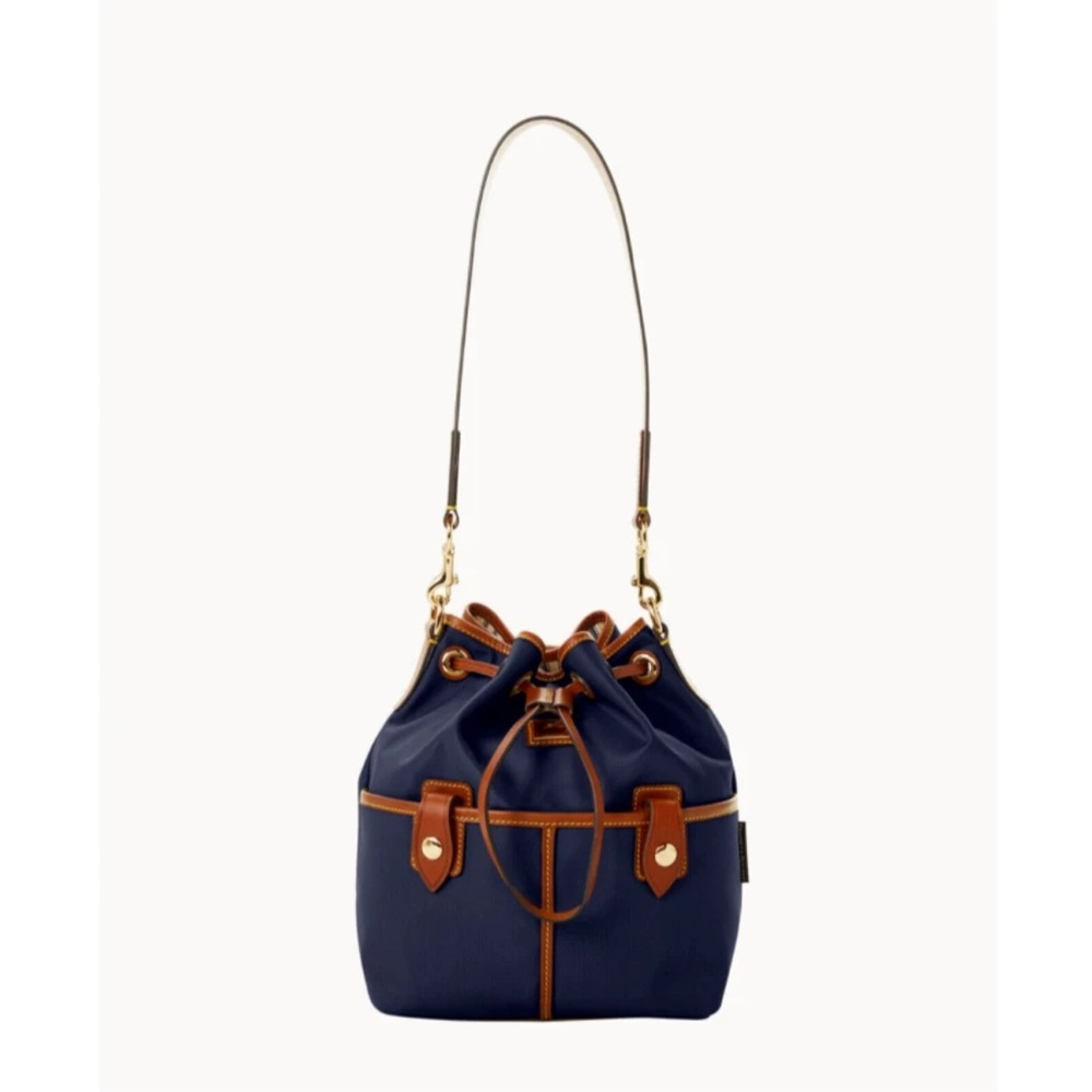 Dooney & Bourke Wayfarer Drawstring Large Navy Shoulder Bag